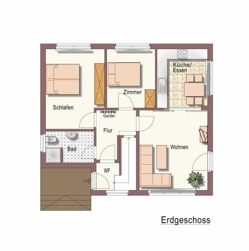 Ferienwohnung Rudis Obstgarten 요크 외부 사진