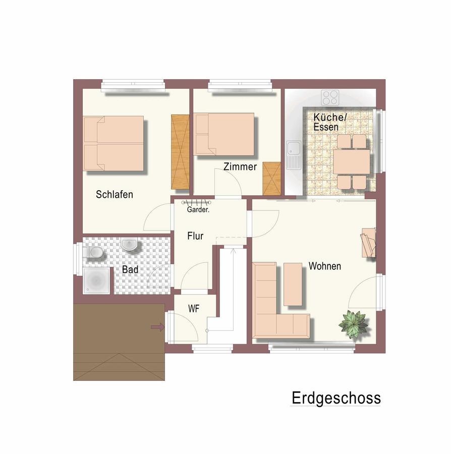 Ferienwohnung Rudis Obstgarten 요크 외부 사진